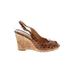 Via Spiga Wedges: Brown Animal Print Shoes - Women's Size 7 1/2
