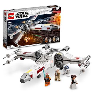 Star Wars Luke Skywalker's X-Wing Fighter Building Toy Set - Princess Leia Minifigure,R2-D2 Droid Figure,Jedi Spaceship