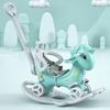 Rocking Horse for Toddlers with Push Handle, Backrest and Balance Board