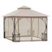 10' x 10' Patio Gazebo, Double Roof Outdoor Gazebo Canopy Shelter with Netting