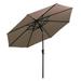 Arlmont & Co. 9Ft Patio Umbrella w/ LED Lights Metal in Brown | 104 W x 104 D in | Wayfair C20A27342AD8439BAAF97EC376AA8BB7
