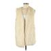 BB Dakota Faux Fur Vest: Ivory Jackets & Outerwear - Women's Size Medium