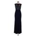 Adrianna Papell Cocktail Dress - Formal: Blue Dresses - Women's Size 8