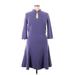 White House Black Market Casual Dress - Fit & Flare: Purple Dresses - New - Women's Size 14