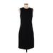 Michael Kors Collection Casual Dress - Midi: Black Solid Dresses - Women's Size 8