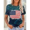 Sommer amerikanische Flagge T-Shirt Frauen Kinder USA Präsidentschaft swahl lässige Mädchen Kurzarm