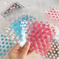 50 pz/pacco 8x13cm piccoli sacchetti di imballaggio trasparenti per confezioni di carte di carta