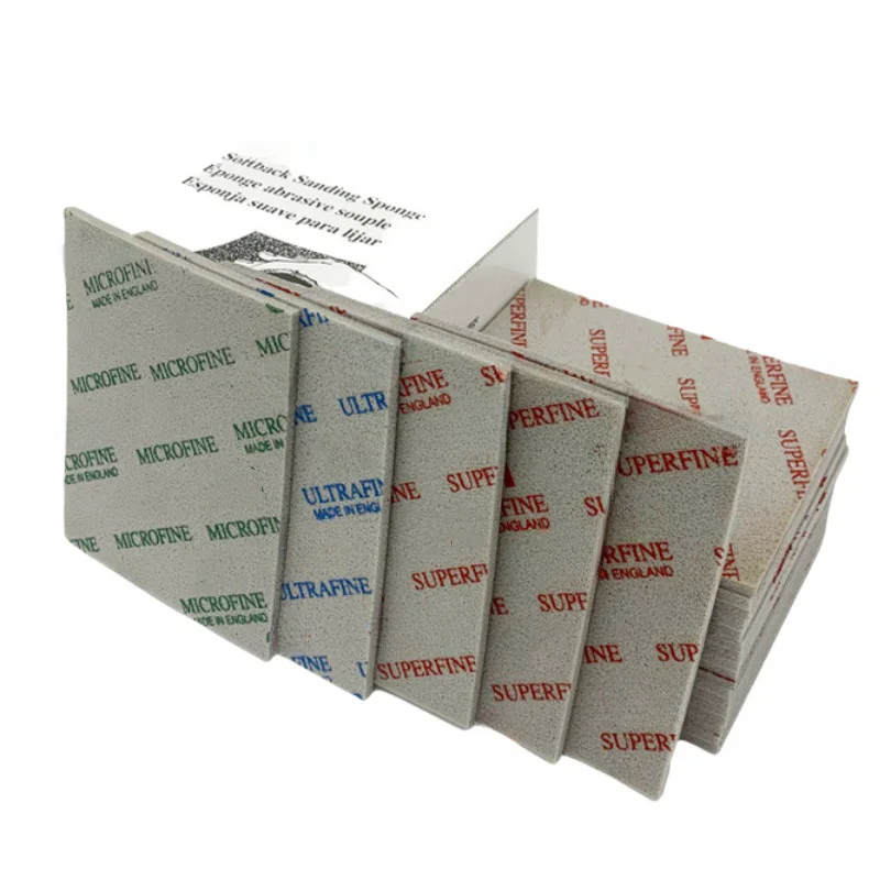 1/5/10 Stück Softback-Schleifschwamm-Schaumstoffpads 4-1/2" X 5-1/2" Schleif- und Polierschwamm Schleifpapier Abrasiv Super Ultra Mikrofein Image