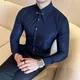 Chemise à Manches sulfet Col Jolie tu pour Homme Vêtement de Marque Business Décontracté Bureau