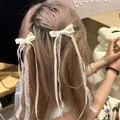 Épingles à cheveux longues et douces pour femmes et filles pince à cheveux avec nœud papillon