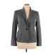 Lafayette 148 New York Wool Blazer Jacket: Gray Jackets & Outerwear - Women's Size 14