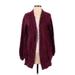 Kaari Blue Cardigan Sweater: Burgundy Sweaters & Sweatshirts - Women's Size Small