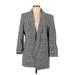 Blank NYC Blazer Jacket: Gray Checkered/Gingham Jackets & Outerwear - Women's Size Large