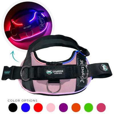 Joyride Harness NightSafe LED Light Up Dog Harness 2.0, XX-Large, Pink Hush