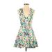 Alice + Olivia Casual Dress - Fit & Flare: Green Baroque Print Dresses - Women's Size 2