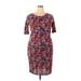 Lularoe Casual Dress - Sheath: Burgundy Brocade Dresses - Women's Size 2X