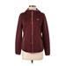 L.L.Bean Zip Up Hoodie: Burgundy Tops - Women's Size Small