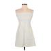 Silence and Noise Casual Dress - A-Line: Ivory Solid Dresses - Women's Size Small