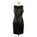 Elie Tahari Casual Dress - Sheath: Green Graphic Dresses - Women's Size 8