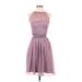 Adrianna Papell Casual Dress - Party: Purple Dresses - Women's Size 4