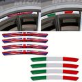 4pcs 3d Aluminum Wheel Hub Stickers Emblem Badge Uk Italy France Germany Flag Decals