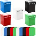 100+ Standard Deck Blocks With 2 Dividers/card Deck Box - Set Of 5 Mtg Deck Box - Compatible With Magic Commander, Yugioh & Other Tcg Cards - (white, Black, Blue, Red & Green)