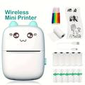 Mini Printer Portable, Pocket Thermal Printer Wireless Smart Printer For Photo Picture Office Receipt Label Note Qr Code Inkless Printing With Ios Android App