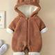 Baby Winter Clothes Cotton-padded Clothes, Fleece Lined Thick One-piece Newborn Baby Going Out Jumpsuit, Climbing Clothes, Baby Clothes For Boys And Girls