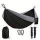 1pc Camping Hammock Double And Single Portable Hammock With 2 Tree Straps, Lightweight Nylon Parachute Hammock, Suitable For Backpacking, Travel, Beach, Backyard, Patio, Hiking