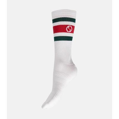 Logo-embroidered Cotton-blend Socks