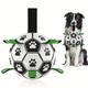 1pc Jouet Pour Animaux De Compagnie Au Design De Football Durable Avec Sangles, Jouet À Mâcher Pour L'entraînement, Le Jeu Et Le Nettoyage Des Dents De Chien De Toutes Les Tailles