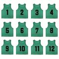 Gilets D'entraînement D'équipe De Mêlée En Maille Numérotés De 1 À 12, Maillots Pinnies Pour Sports Adultes, Basket-ball, Football, Football (12 Maillots)