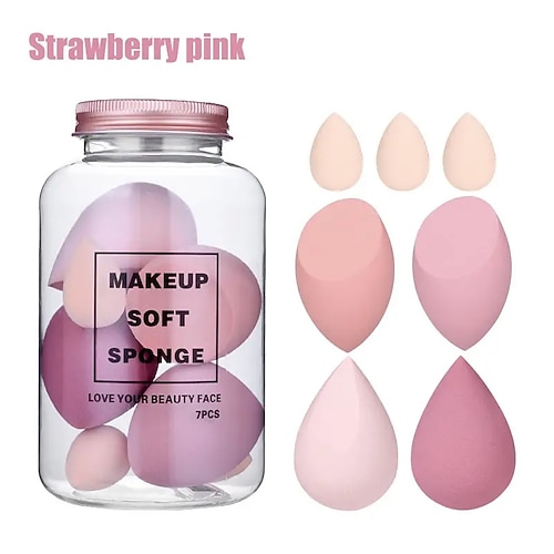 Beauty Egg Set Makeup Puff 7 Sets in Treibflasche Wattepad Puderquaste weich Image