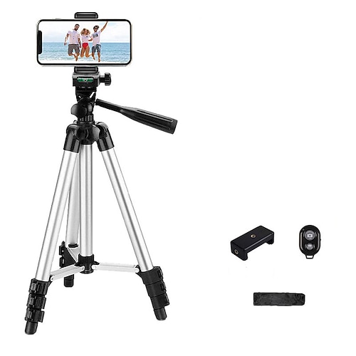DSLR Stativ Für Kamera Handy Aluminium Reise Stativ Flexibel Leicht Leicht Stand Fotografie für Live Youtube Handy Valentinstagsgeschenk Image