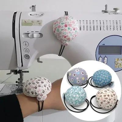 1 Pcs Cute Colorful Needle Sewing Pin Cushion Button Wrist Strap Holder Home Tailors Safety Craft
