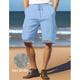 Herren Shorts Kurze Hosen Leinenshorts Kurze Hosen Sommer-Shorts Strandshorts Kurze Hosen Kordelzug Elastische Taille Glatt Atmungsaktiv Knielänge Yoga Strand Hawaiianisch Brautkleider schlicht