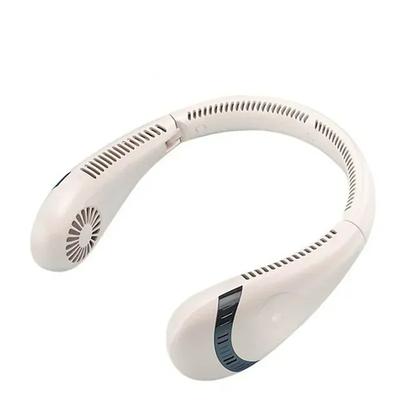 Foldable Hanging Neck Fan – Bladeless USB Rechargeable Mute Air Cooling Fan for Sport and Travel