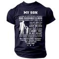 Father's Day My Son Tee Men's Graphic 100% Cotton T Shirt Casual Shirt Short Sleeve Comfortable Tee Street Summer Fashion Designer Clothing