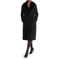 Laurie Wool Blend Longline Coat With Removable Faux Fur Collar