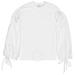 White Cut-out Sleeve Oversized Top