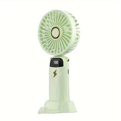1pc Portable Handheld Personal Fan With Flexible Tripod Stand USB Or Battery Operated Desk Car Seat Treadmill Camping Travel Fan