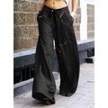 Women's Palazzo Pants Wide Leg Long Lounge Pant Trousers Punk Gothic Straight Leg Trousers Baggy Pants with Pocket For Summer