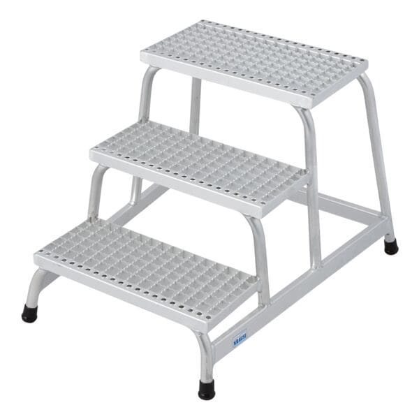 Krause Montagetritt mit Gitterroststufen »STABILO« 3 Stufen grau, 73x90x88 cm Image