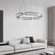 suspension led 62cm 1 lumière anneau cercle design dimmable métal verre luxueux style moderne salle à manger chambre suspension uniquement dimmable avec télécommande