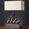 Lampe Lapins résine 46x14x32cm