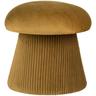 Hampton pouf velours Ø39cm ocre.