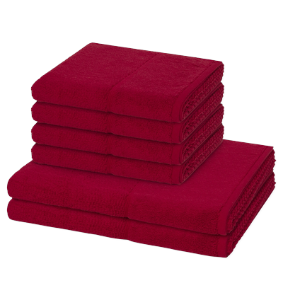 Möve Pearl 6-teilig Handtuch-Set Ruby Dunkelrot Image