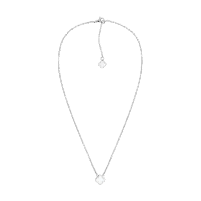 Lenoites Kette Mit Anhänger 'Four-leaf Clover Mini' silver white Grau Damen Image