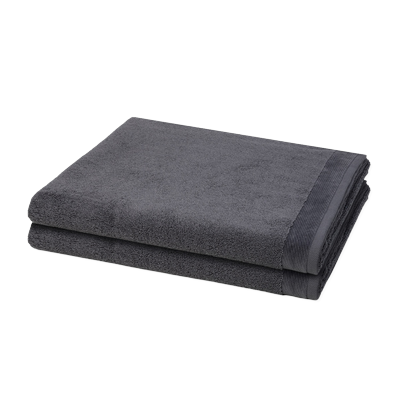 Möve Premium 2er Set Duschtuch Dark Grey Schwarz Image