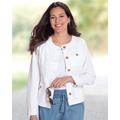 Appleseeds Women's Captiva Cotton Jacket - White - M - Misses